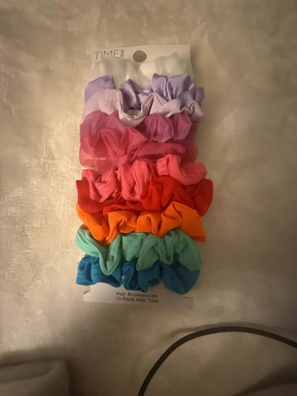 Time and Tru Women's 10 Pack Multi-Colored Hair Scrunchies
